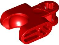 Technic Axle Connector 2 x 3 with Ball Socket, Closed Sides in Red