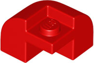 Brick Round, Curved 2 x 2 x 1 1/3, Corner in Red