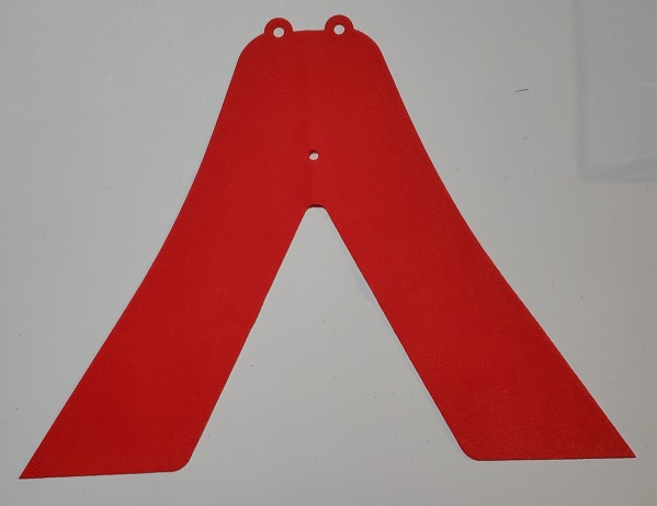 Large Figure Cape, Two Long Tails in Red