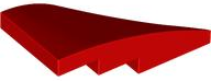 Brick Wedged, Curved 4 x 2 with Stud Notch Left in Red