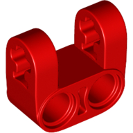 Technic Axle and Pin Connector Perpendicular Double Split [Reinforced] in Red