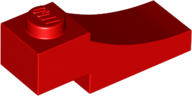 Brick Curved, 3 x 1 with 1/3 Inverted Cutout in Red