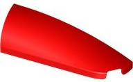 Brick Round, Curved Double 1 x 4 with Stud Notch Right in Red
