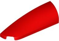 Brick Round, Curved Double 1 x 4 with Stud Notch Left in Red