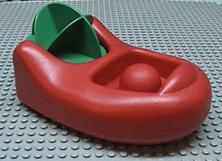 Primo Boat with Green Paddle Wheel in Red