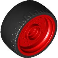 Wheel Rim 24 x 12 with Black Tyre in Red
