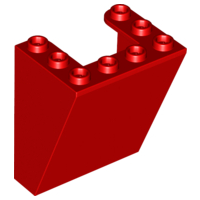 Windscreen 3 x 4 x 4 Inverted, Rounded Top Inside Edges, Cut-Out Bottom Inside Edges in Red