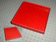 Brick 10 x 10 without Bottom Tubes, without Cross Supports in Red