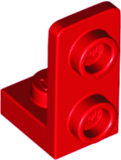 Bracket 1 x 1 - 1 x 2 Inverted in Red