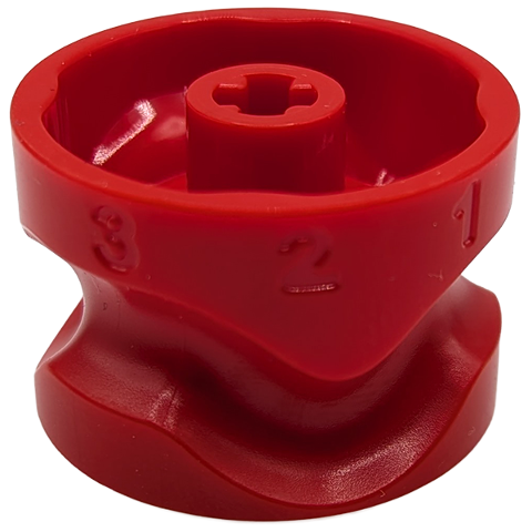 Gear Shifter with Groove, 9 Steps, 1/2/3 Marking in Red