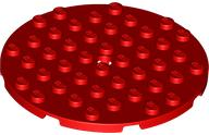 Plate Round 8 x 8 in Red