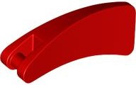 Animal Body Part, Fin 2 x4 with Handle in Red