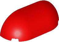 Brick Round, Curved Triple 2 x 6 x 1 2/3 in Red