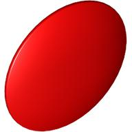 Shield Round Bowed [Plain] in Red