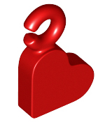 Pendant, Heart in Red