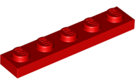 Plate 1 x 5 in Red
