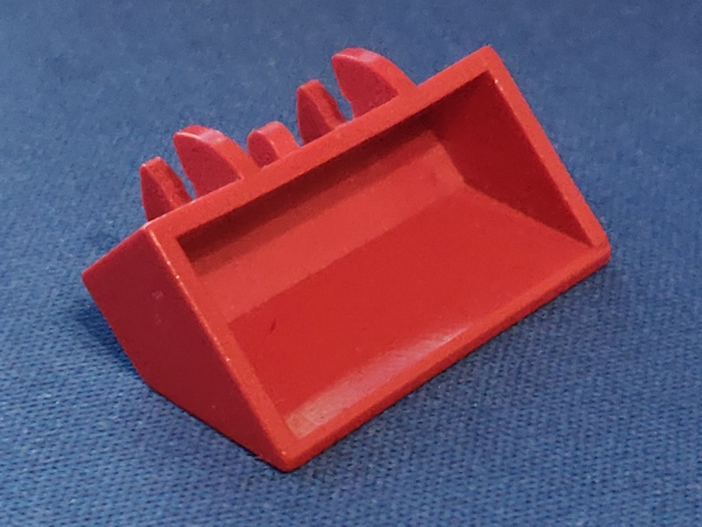 Construction Vehicle Bucket Smooth 2 x 4 x 1 in Red