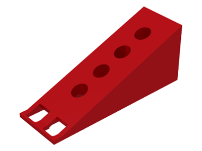 Fabuland, Roof Support Slope 6 x 2 in Red