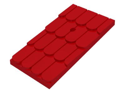 Fabuland, Roof Slope with Chimney Hole in Red
