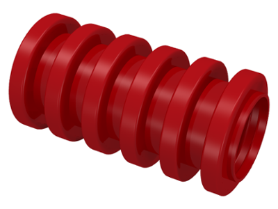 Hose, Ribbed 7mm D. 2L / 1.6cm in Red