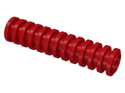 Hose, Ribbed 7mm D. 4L / 3.2cm in Red