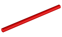 Hose, Ribbed 7mm D. 17L / 13.6cm in Red
