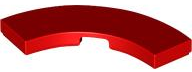 Tile 3 x 3 Curved, Macaroni in Red