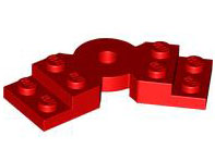 Plate Angled 2 x 2 with Step and Hole in Center in Red