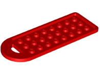 Bag Tag with 3 x 8 Studs in Red