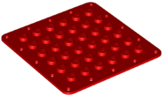 Plate Special 6 x 6 Flexible with Stitching Border in Red