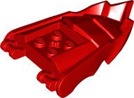Creature Body Part, Dragon Head Lower Jaw with Pointy Chin in Red