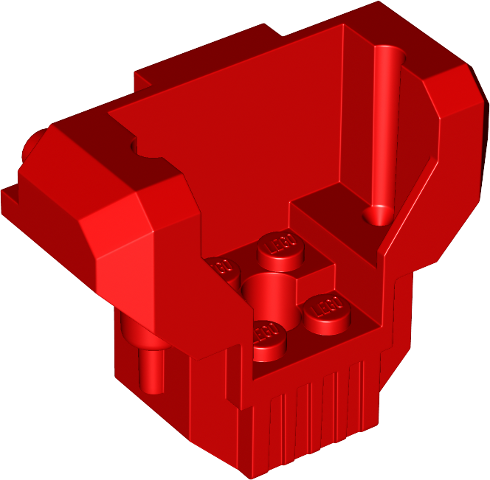 Brick Special, Mech Body 3 x 6 x 4 in Red