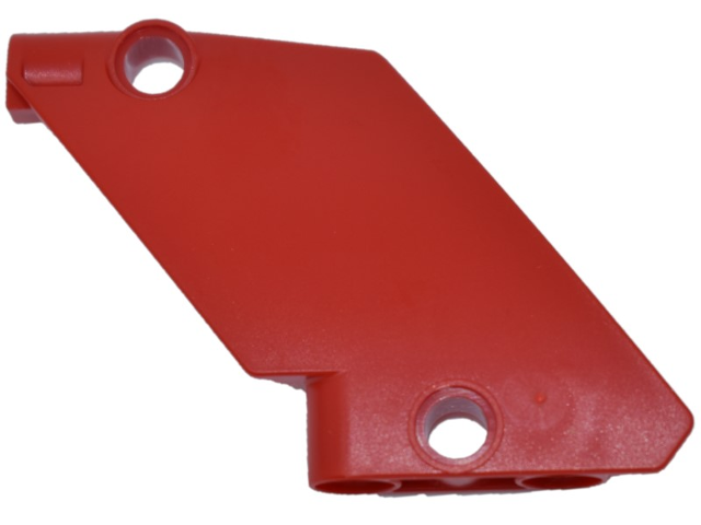 Technic Panel Curved 5 x 7 Parallelogram Left in Red