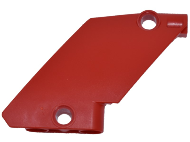 Technic Panel Curved 5 x 7 Parallelogram Right in Red