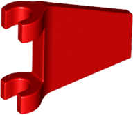 Flag 2 x 2 Trapezoid with Flared Area between Clips in Red