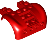 Vehicle Body, Wheel Arch / Mudguard 6 x 6 x 2 Curved Fenders [Plain] in Red