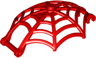 Insect Accessory, Spider Web, Dome Shaped with Bar, Clips in Red