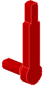 Train Level Crossing Gate Type 1, Handle in Red