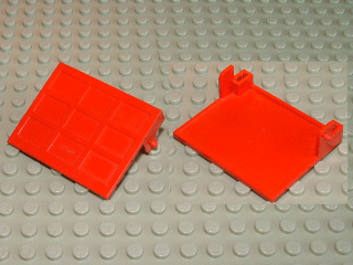 Garage Door Solid (without Counterweights) - Old with Hinge Pins in Red