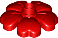 Duplo Plant, Flower with 1 Top Studs in Red