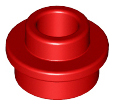 Plate Round 1 x 1 with Open Stud in Red