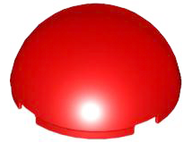 Dome Hemisphere 4 x 4 in Red