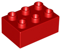 Duplo Brick 2 x 3 in Red