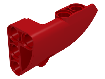Technic Panel Fairing #2 Small Smooth Short, Side B in Red
