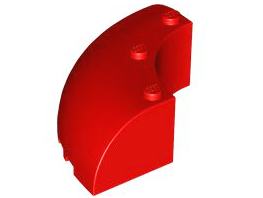 Brick Round Corner 6 x 6 x 2 in Red