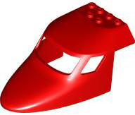 Aircraft Fuselage Curved Forward 6 x 10 Top in Red