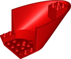 Aircraft Fuselage Curved Aft Section 6 x 10 Bottom in Red