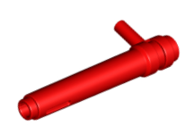 Cylinder 1 x 5 1/2 with Handle (Friction Cylinder) in Red
