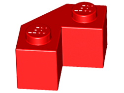 Brick Wedged 2 x 2 Facet in Red