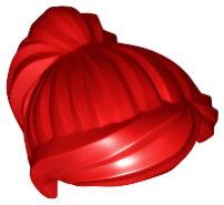 Hair Ponytail and Swept Sideways Fringe in Red